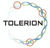 tolerion black title blue green logo