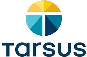 tarsus blue black logo black title