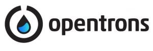 Opentrons labworks black blue title logo