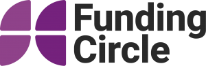 Funding circle title logo black purple