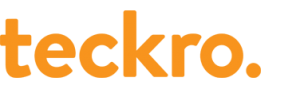 Teckro logo title black orange