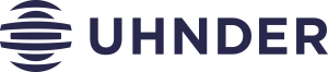 Uhnder navy blue logo navy blue title
